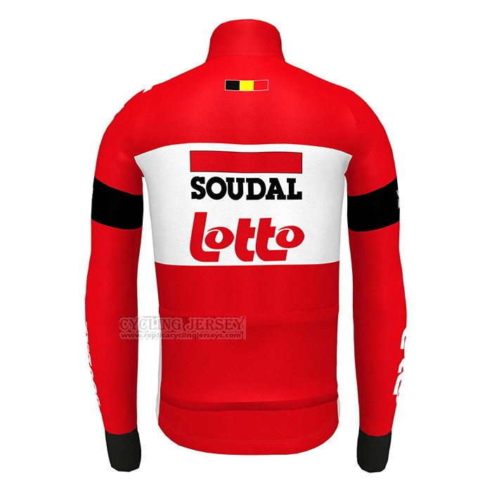 2022 Cycling Jersey Lotto Soudal Red Long Sleeve and Bib Short